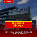 HEMOMINAS REALIZA CAMPANHA DE DOAÇÃO DE SANGUE